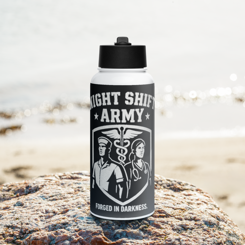 Night Shift Army Hydration Flask – 32oz Mission-Ready Edition