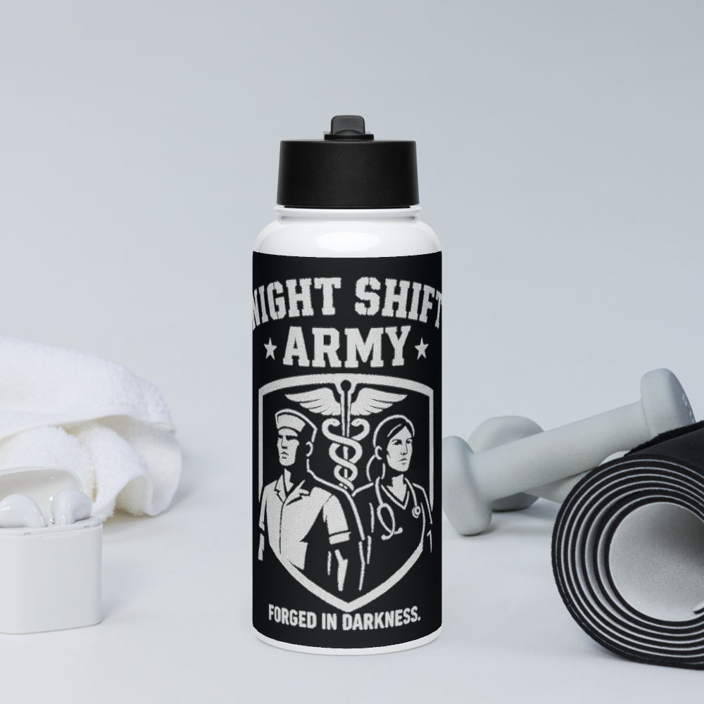 Night Shift Army Hydration Flask – 32oz Mission-Ready Edition