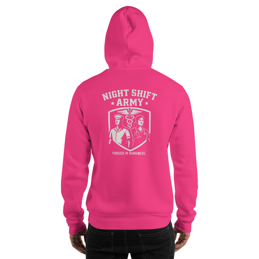 Night Shift Army Essential Hoodie - Pink Ops