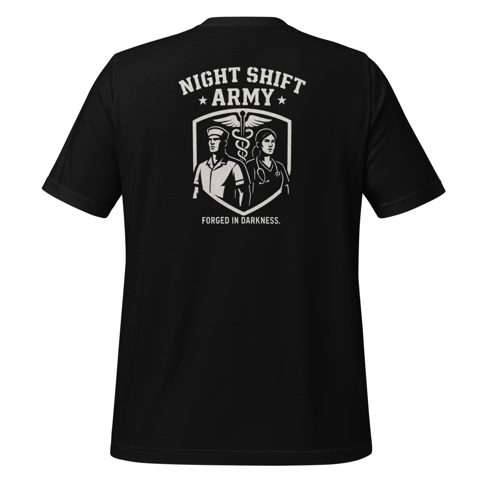 Night Shift Army Essential Unisex T-Shirt Blackout Edition
