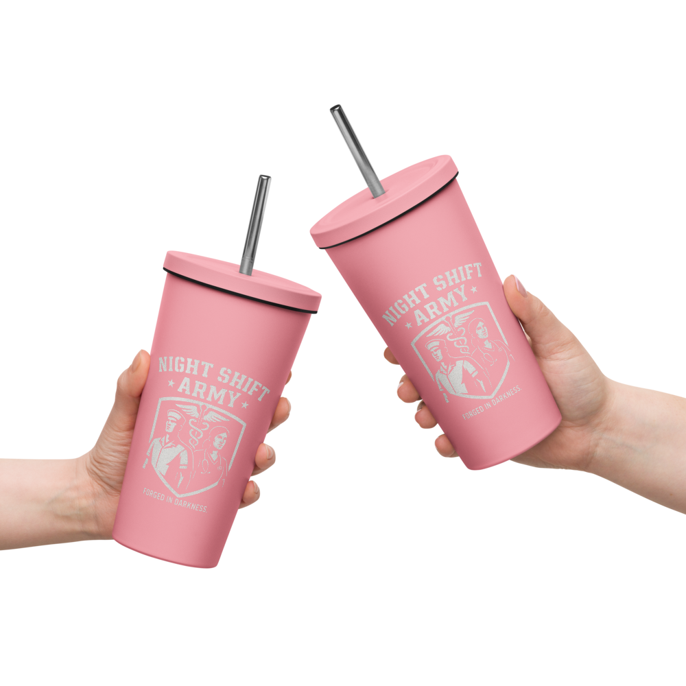 Color Surge Tumbler – 20oz Insulated Stainless Steel with Straw